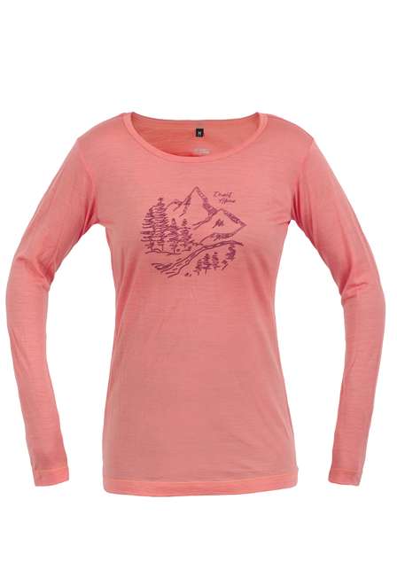 Fotogalerie Damen-Merinoshirt  FURRY LONG LADY coral (Nature)