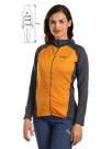 Fotogalerie Damen-Fleece-Sweatshirt SELLA HOOD LADY  ochre/anthracite